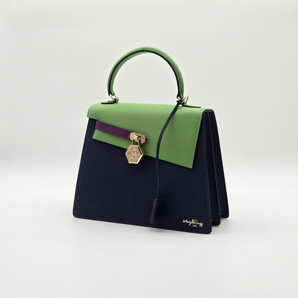 Aria Black & Lime Green Bag