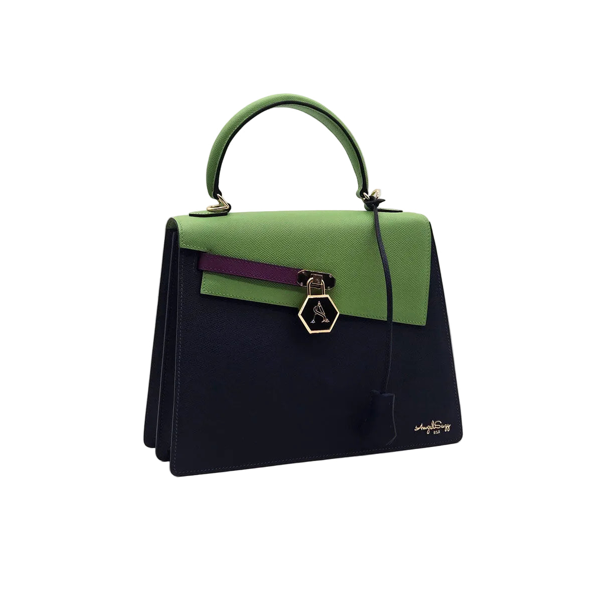 Aria Navy Blue & Lime Green Bag