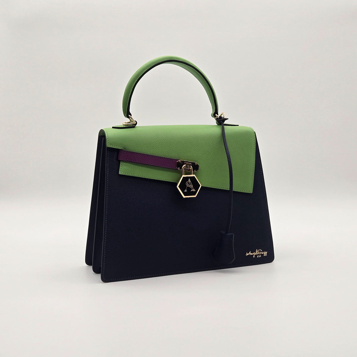 Aria Black & Lime Green Bag